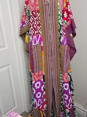 Colorful Patchwork Boho Kimono Dress